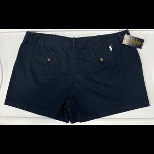 NWT Polo Ralph Lauren Women’s Navy Cotton Chino Shorts Size 14